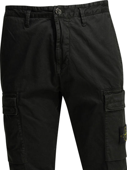 Stone Island "Old Effect" cargo pants - Black