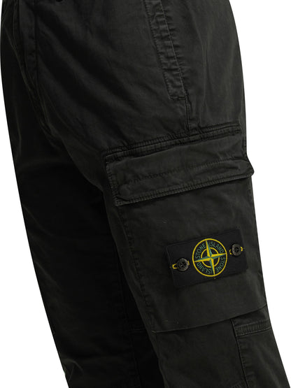 Stone Island "Old Effect" cargo pants - Black