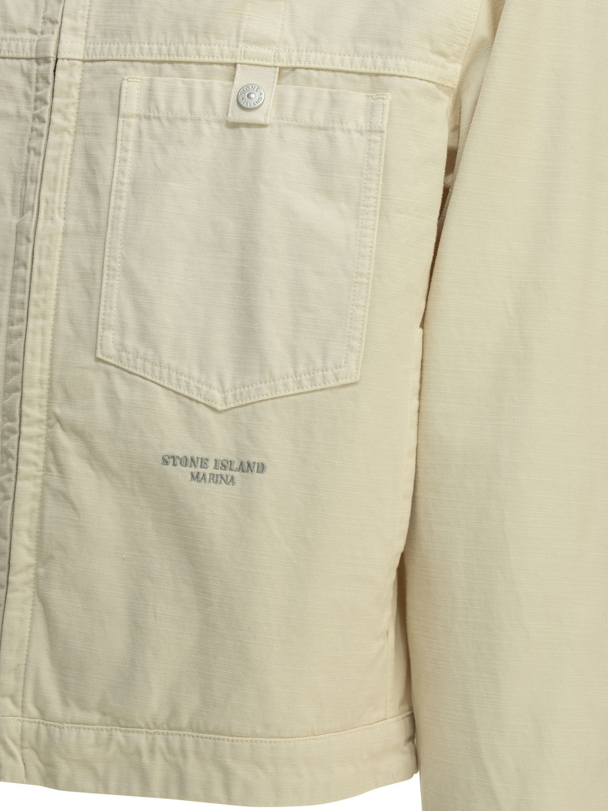 Stone Island Overshirt jacket with logo - White
