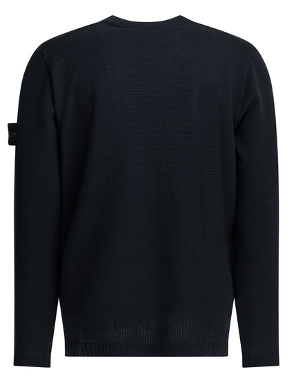 Stone Island Crew-neck sweater with logo - Blue