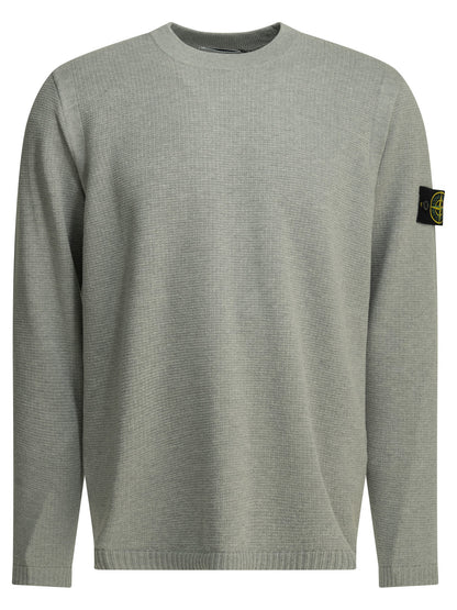 Stone Island Crew-neck sweater with logo - Grey