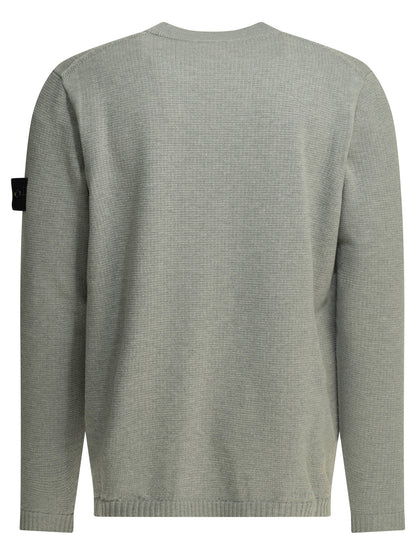 Stone Island Crew-neck sweater with logo - Grey