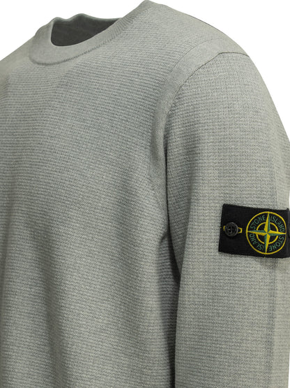 Stone Island Crew-neck sweater with logo - Grey