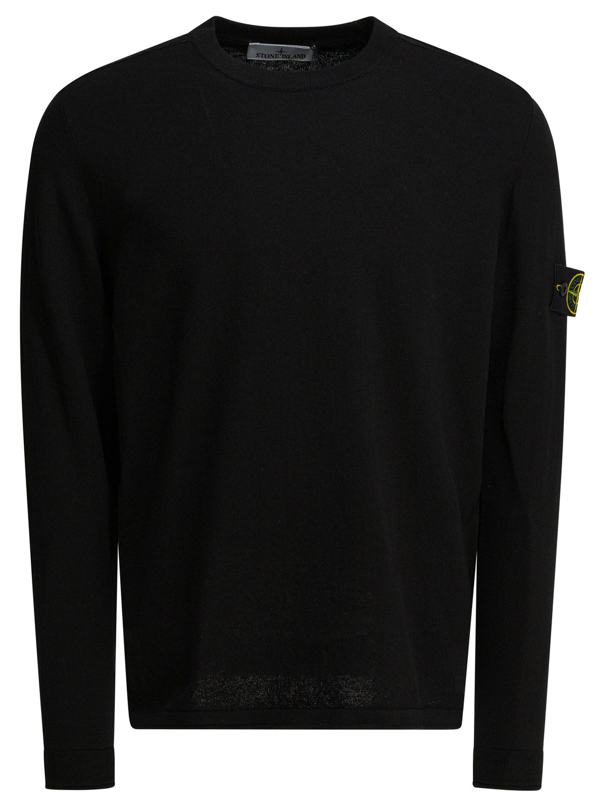 Stone Island Crew-neck sweater with logo - Black