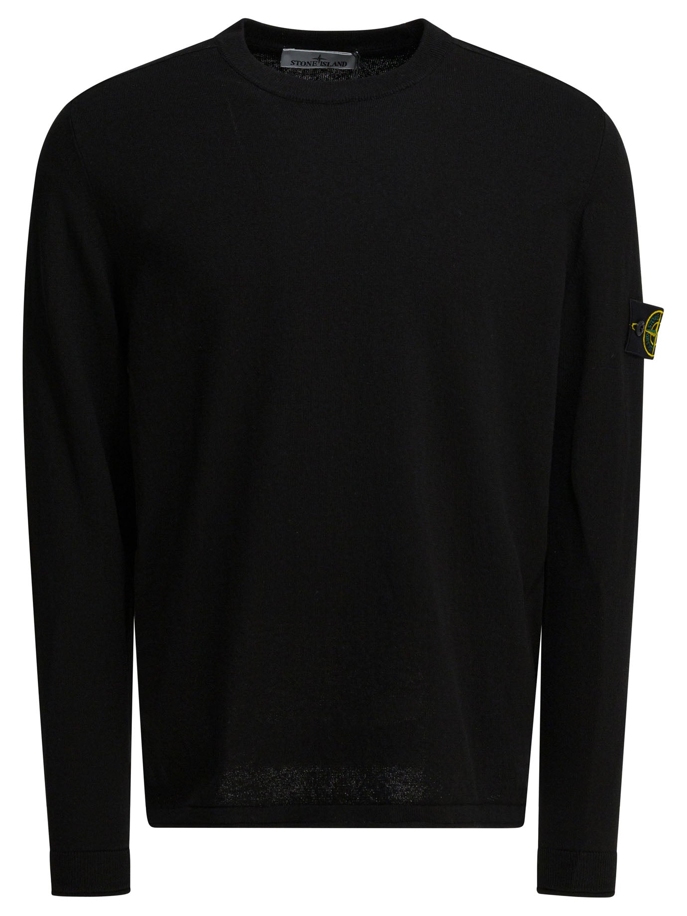 Stone Island Crew-neck sweater with logo - Black