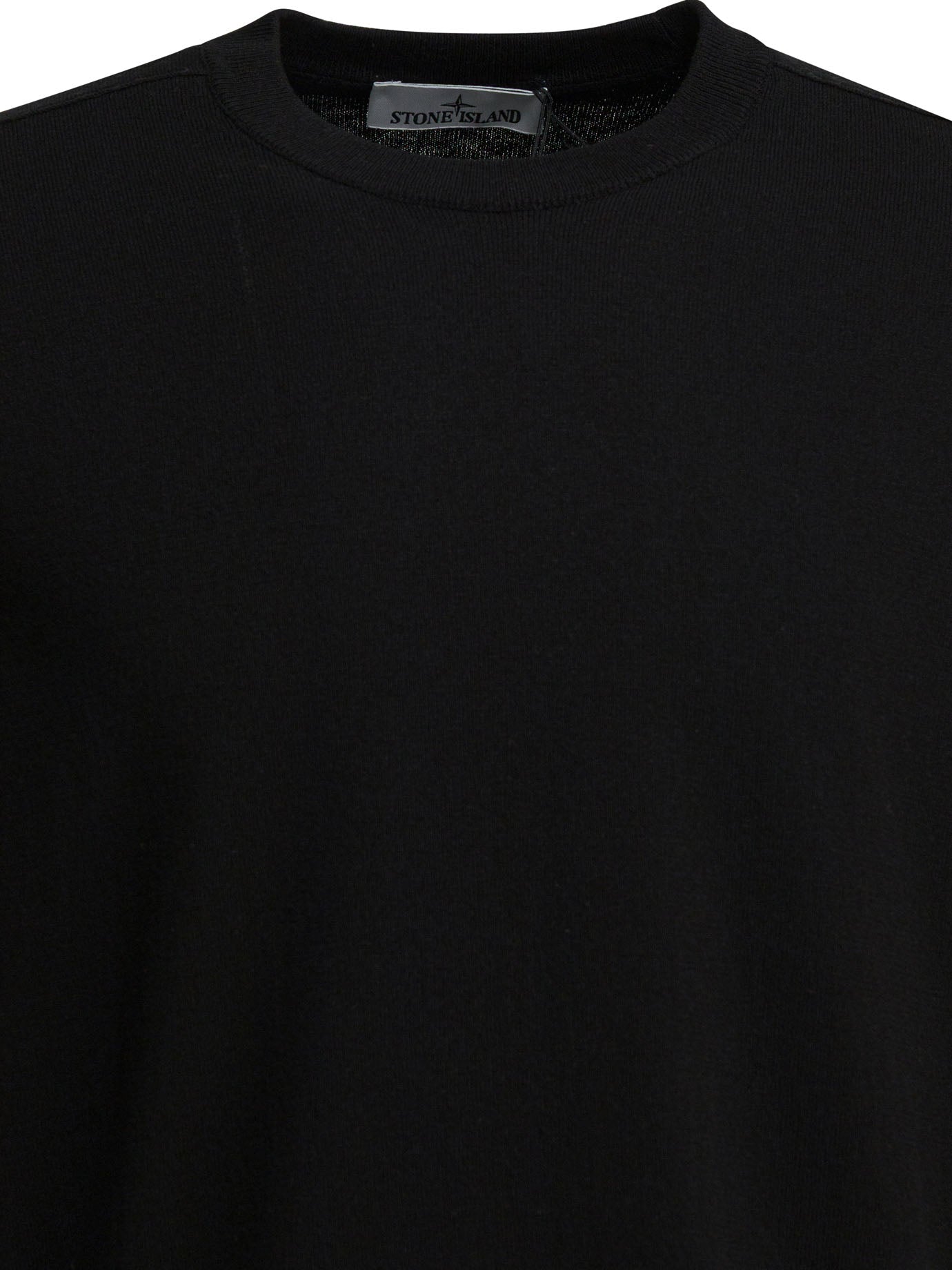 Stone Island Crew-neck sweater with logo - Black