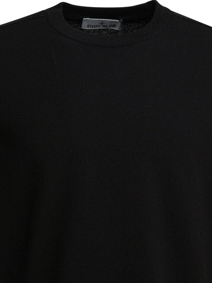 Stone Island Crew-neck sweater with logo - Black