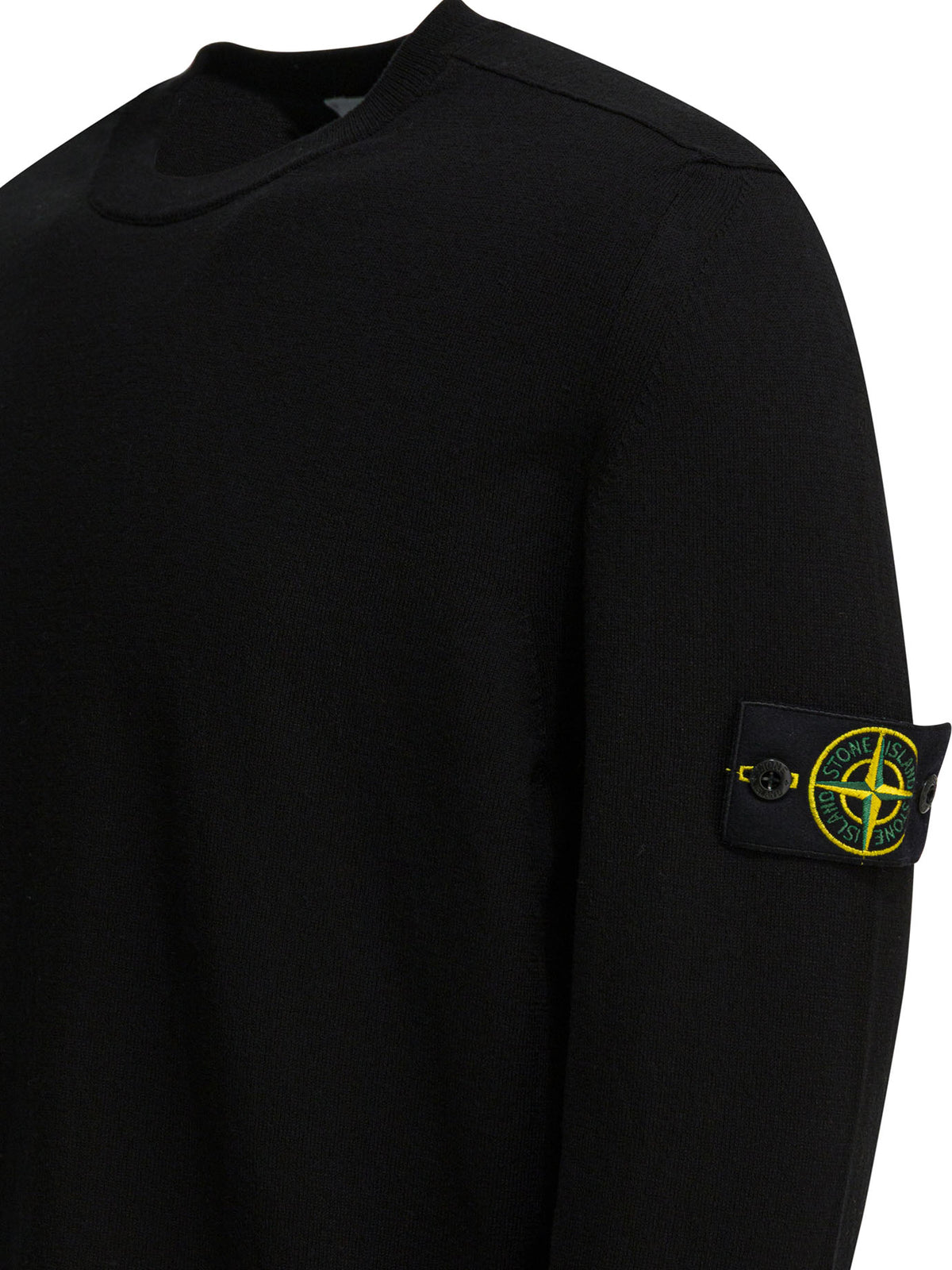 Stone Island Crew-neck sweater with logo - Black