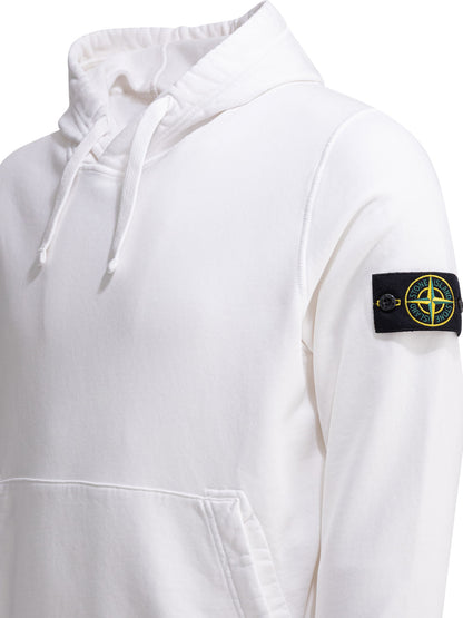 Stone Island Organic cotton hoodie - White