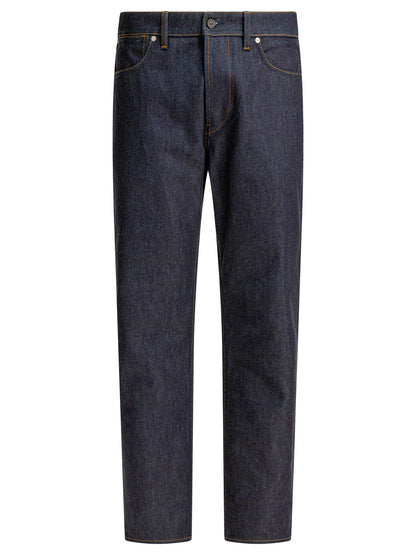 Stone Island "Raw" Straight-Leg Jeans - Blue