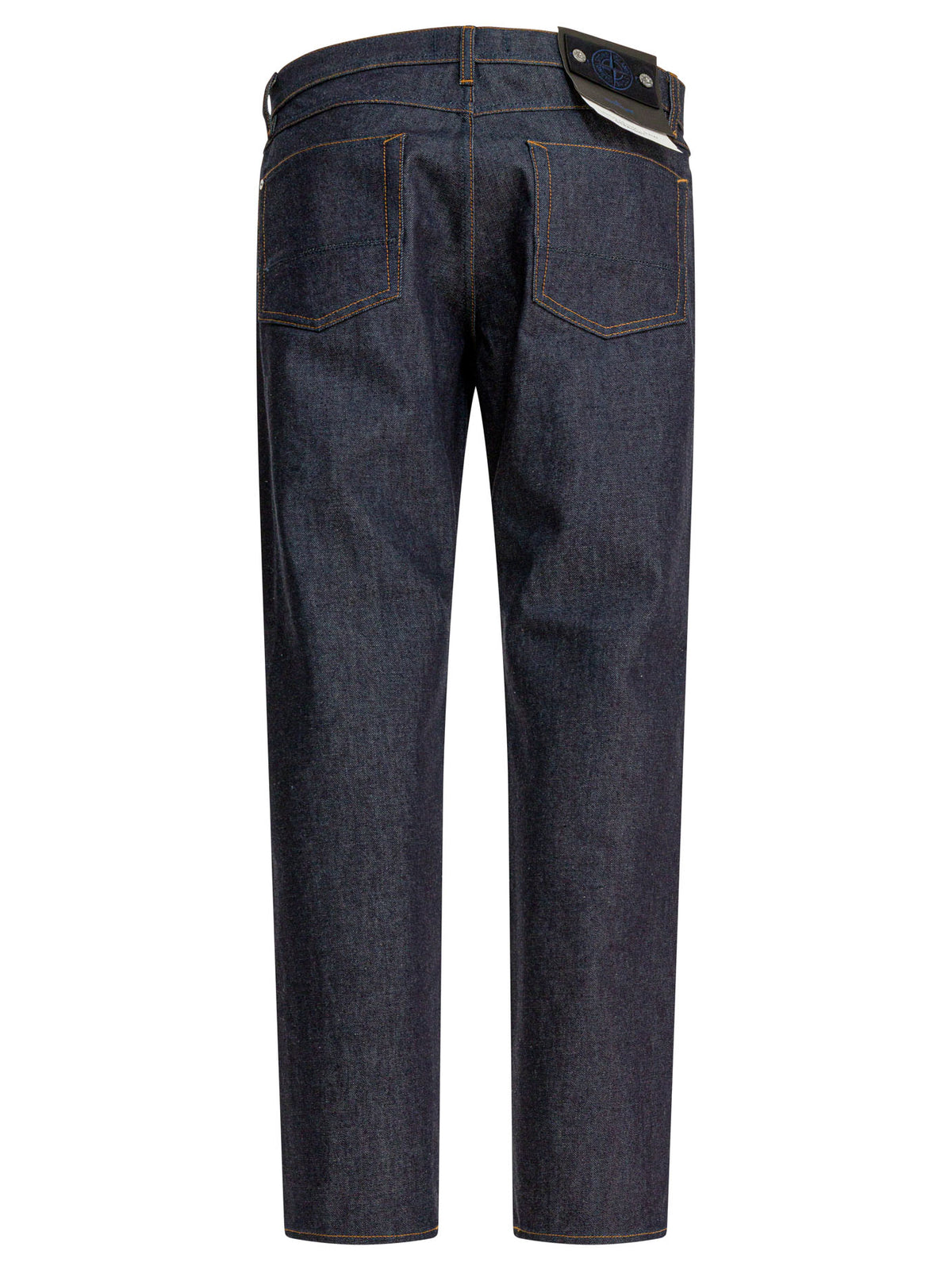 Stone Island "Raw" Straight-Leg Jeans - Blue