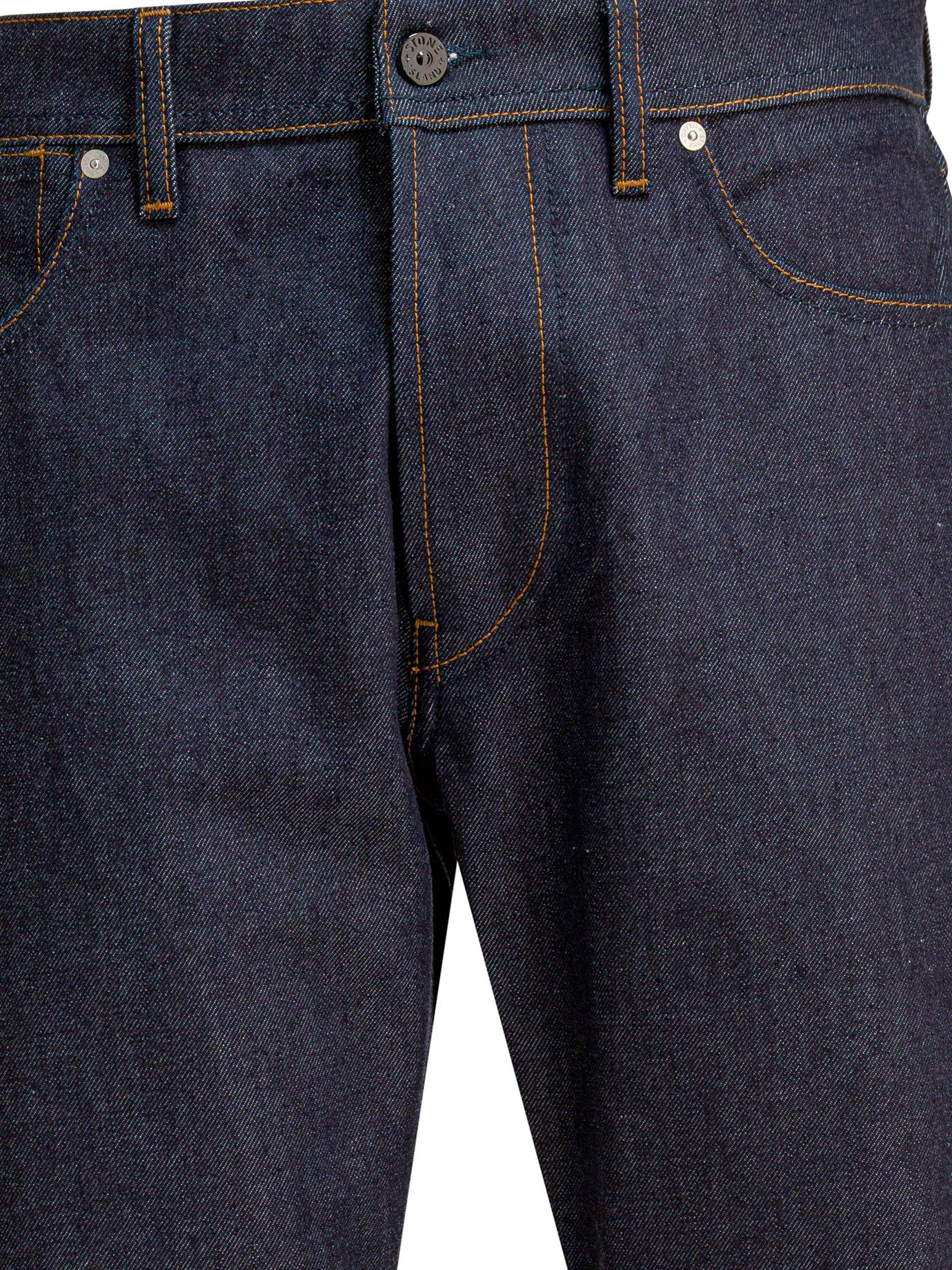 Stone Island "Raw" Straight-Leg Jeans - Blue