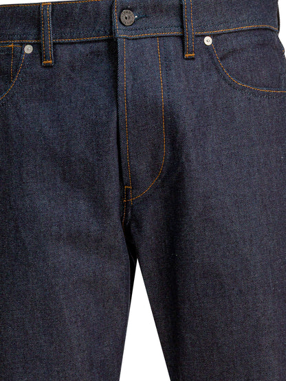 Stone Island "Raw" Straight-Leg Jeans - Blue
