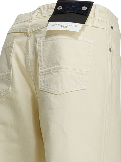 Stone Island Straight-leg jeans - White