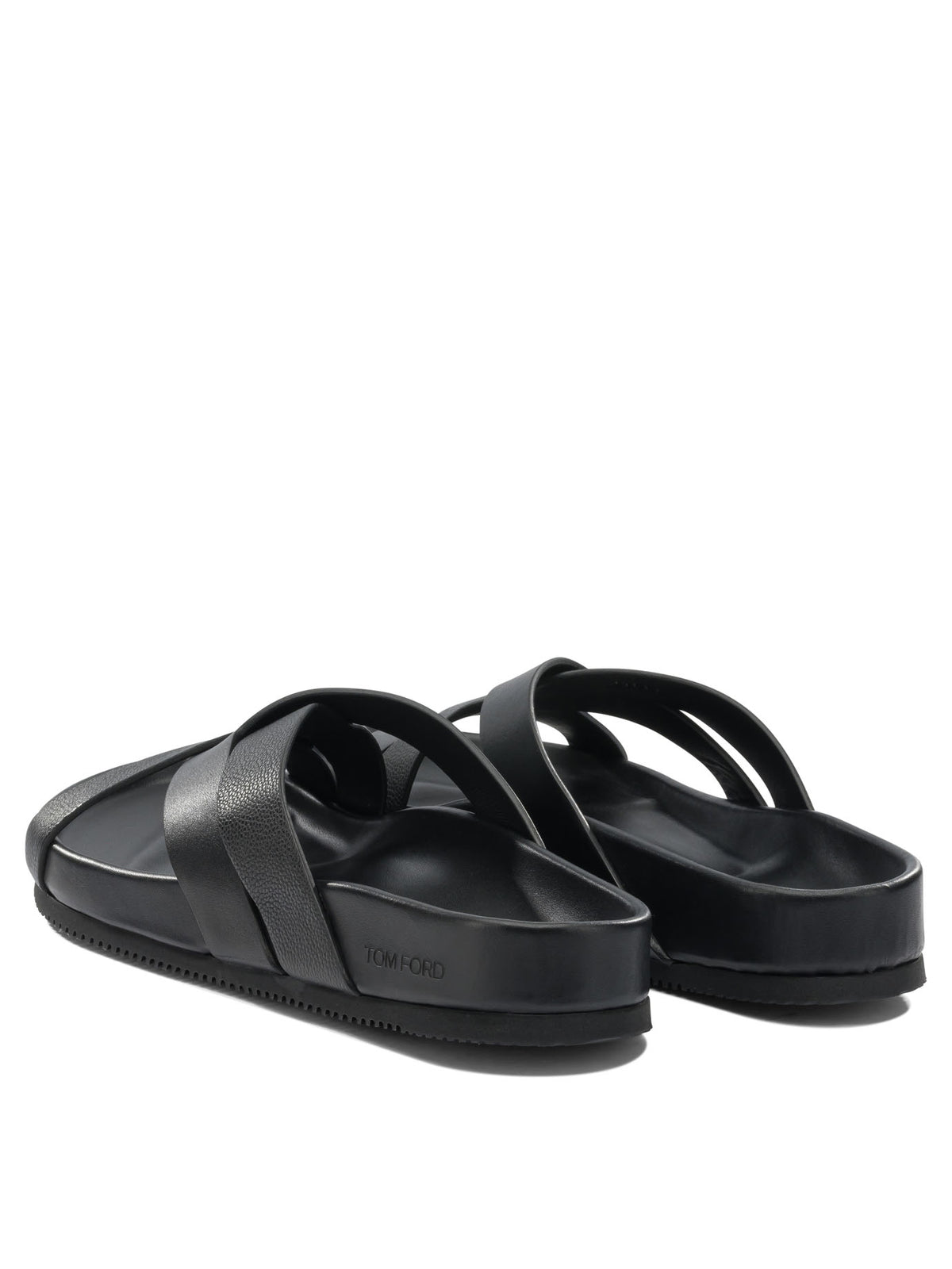 Tom Ford Braided leather slides - Black