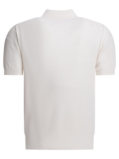 Tom Ford Silk and cotton pique polo shirt - White