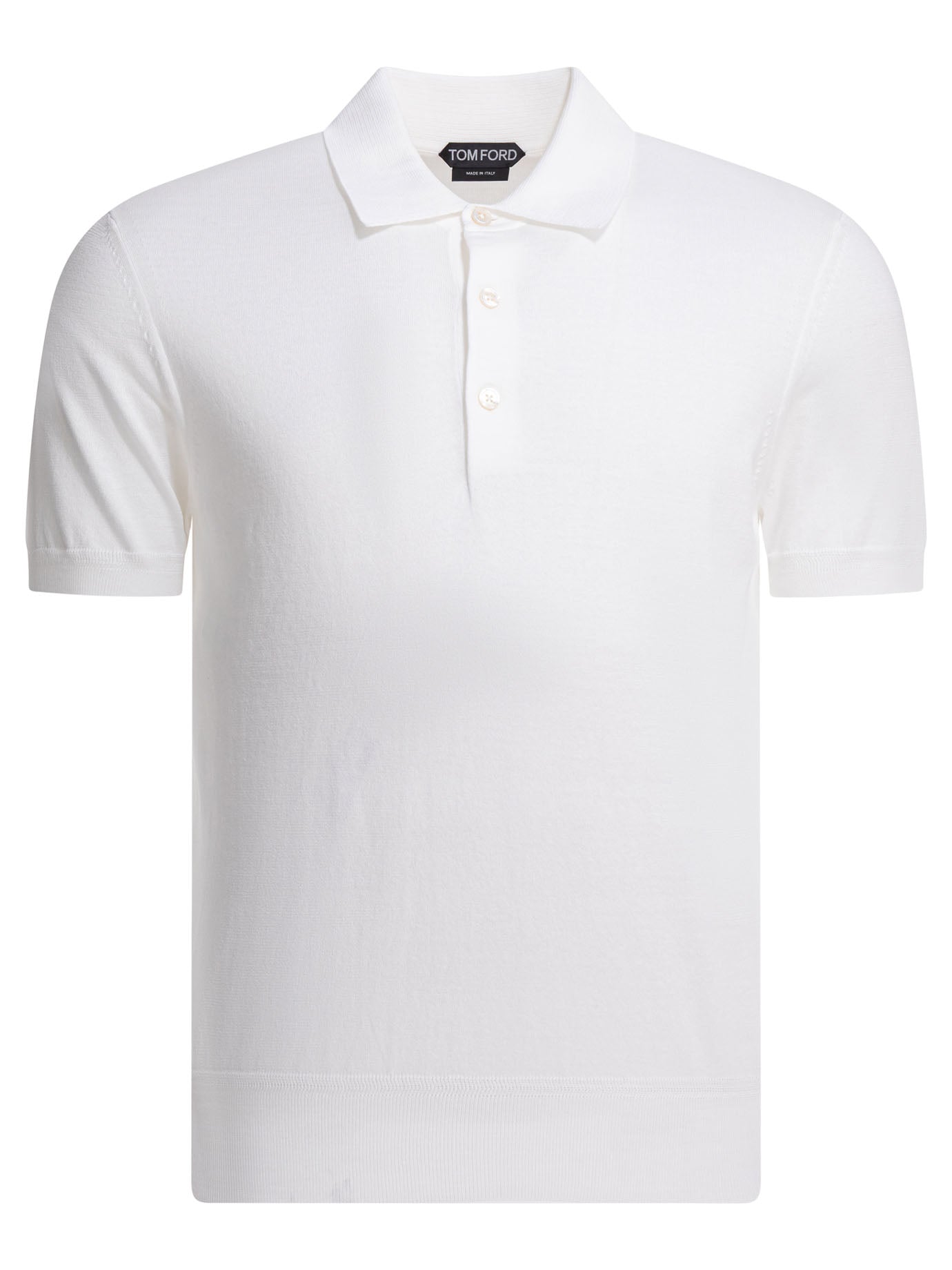 Tom Ford Cotton knit polo shirt - White