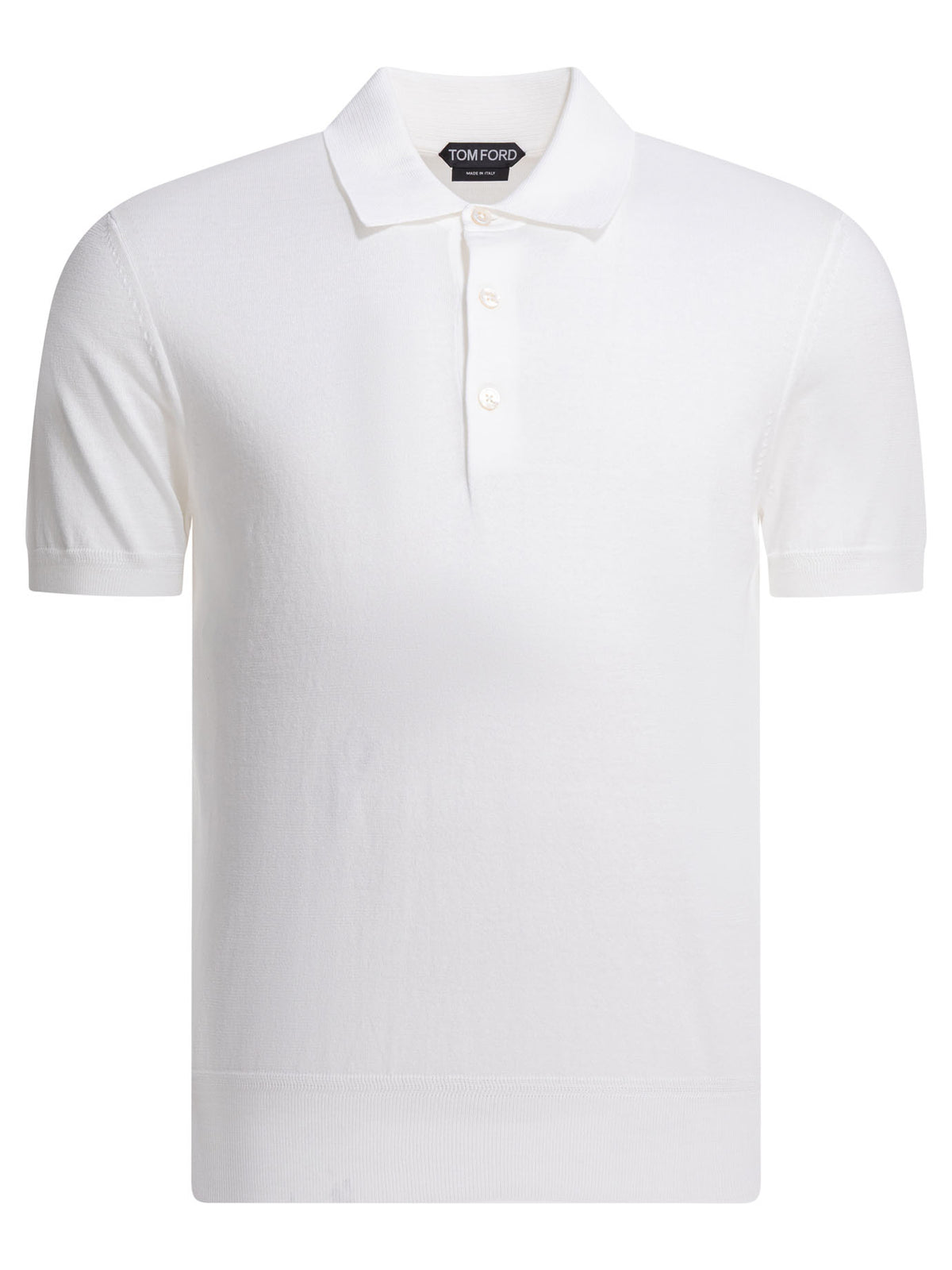 Tom Ford Cotton knit polo shirt - White