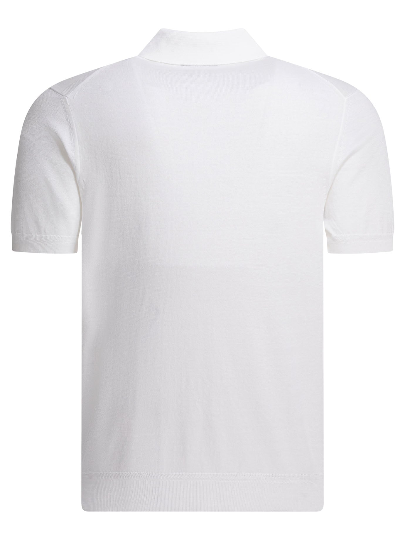 Tom Ford Cotton knit polo shirt - White