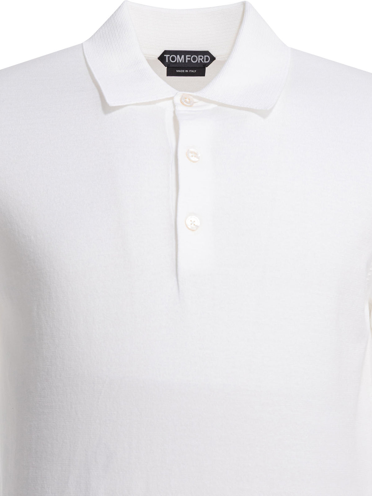 Tom Ford Cotton knit polo shirt - White