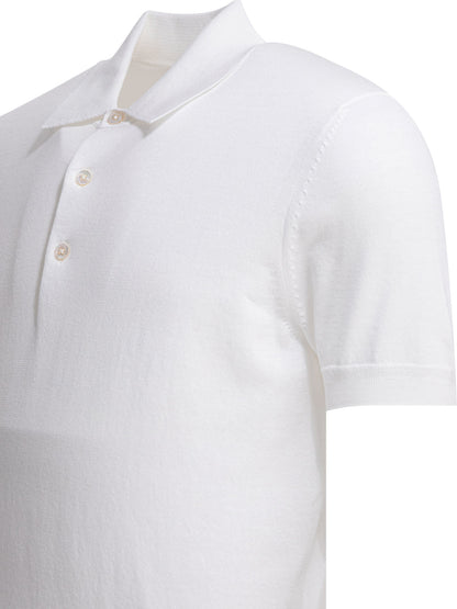 Tom Ford Cotton knit polo shirt - White