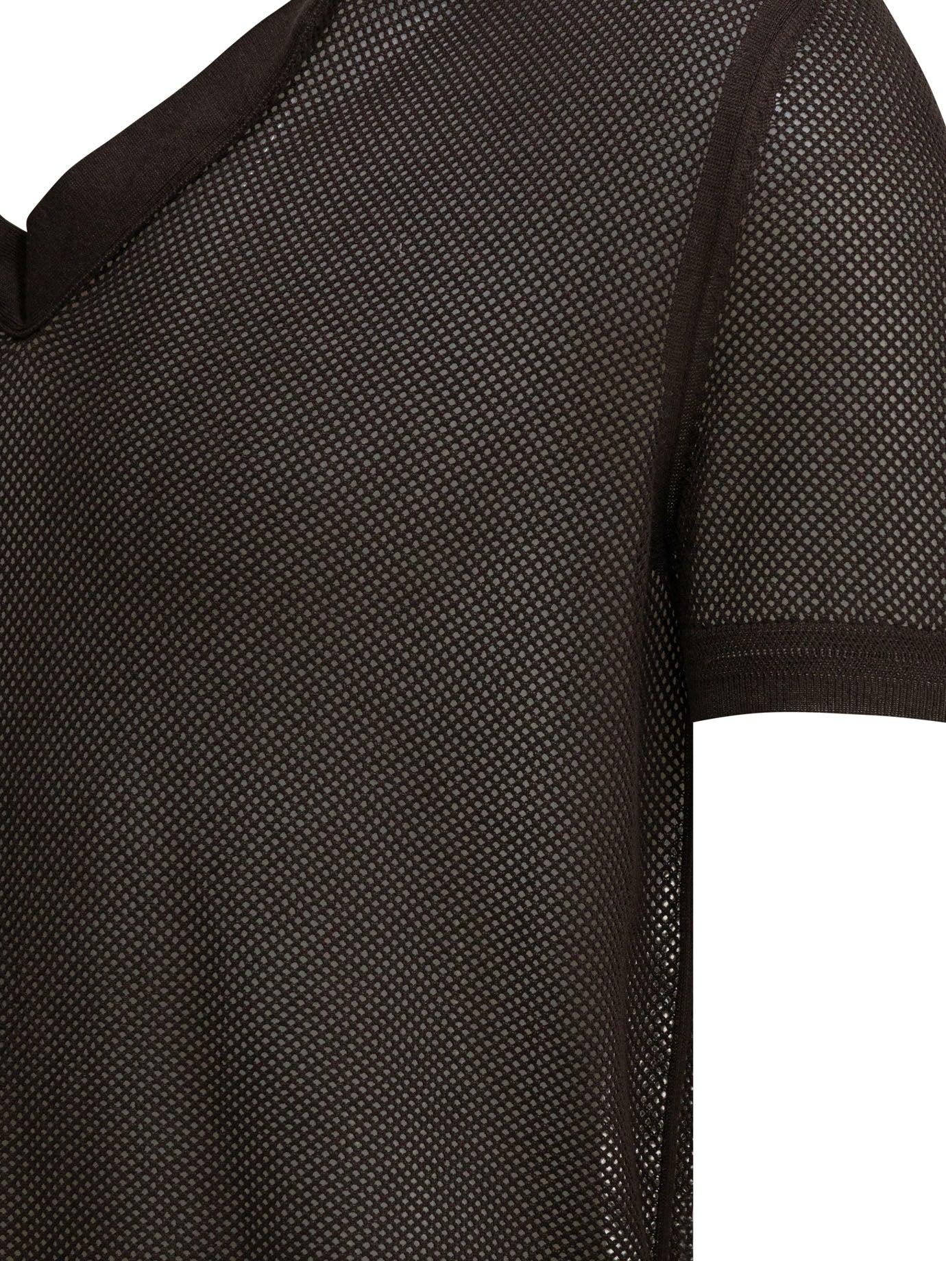 Tom Ford Silk blend buttonless polo shirt - Brown