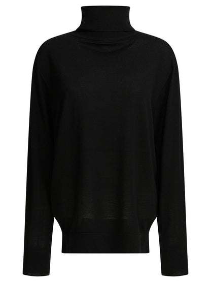 Toteme Merino wool turtleneck sweater - Black