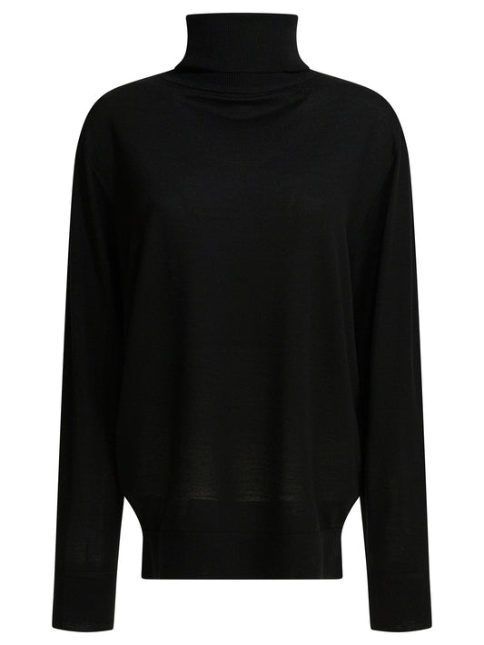 Toteme Merino wool turtleneck sweater - Black