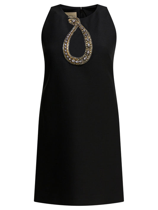 Valentino Short flared dress - Black