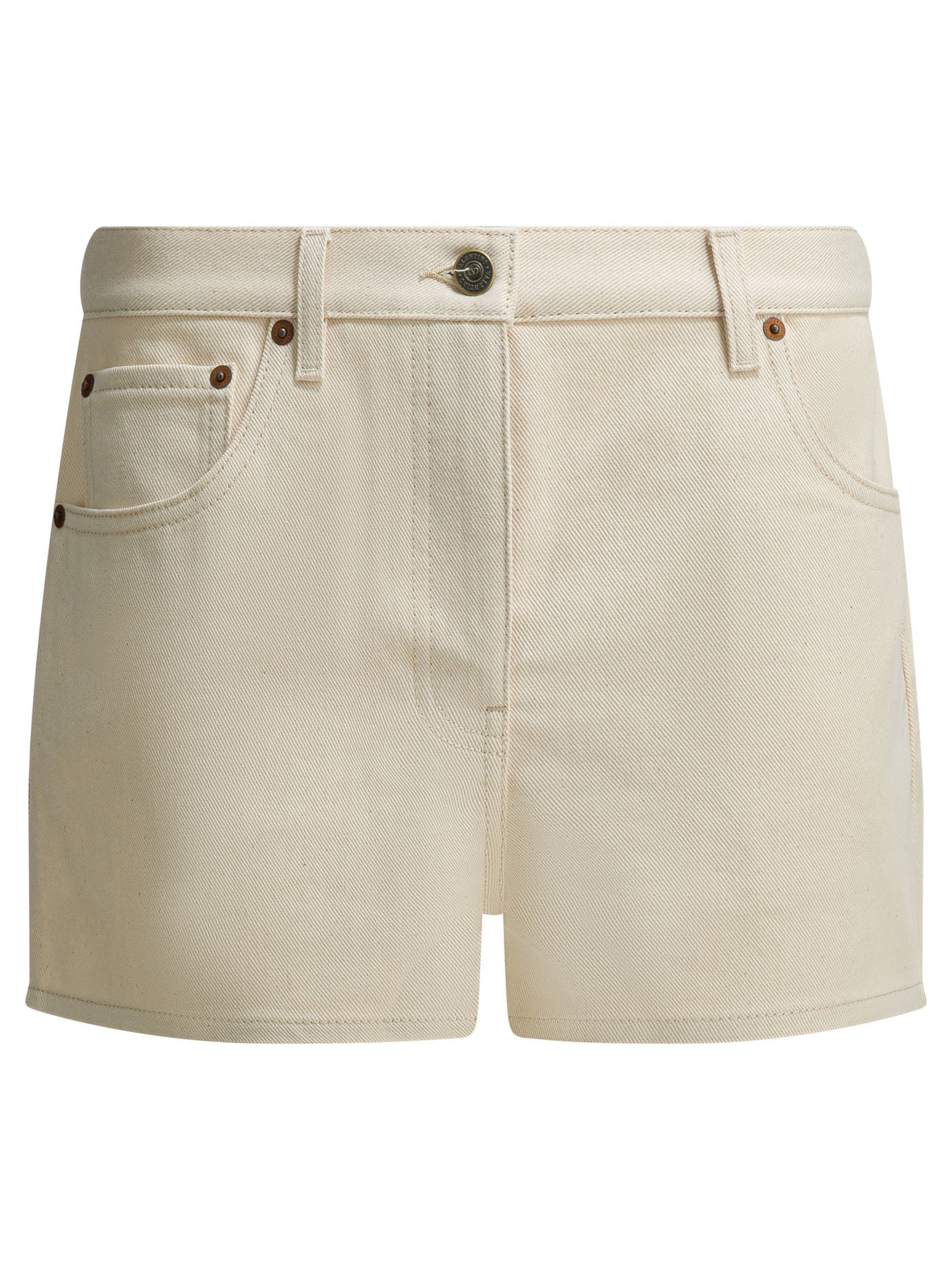 Valentino Five-pocket denim shorts - White