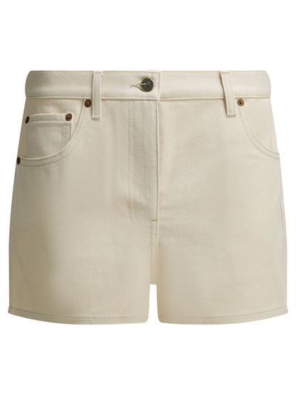 Valentino Five-pocket denim shorts - White