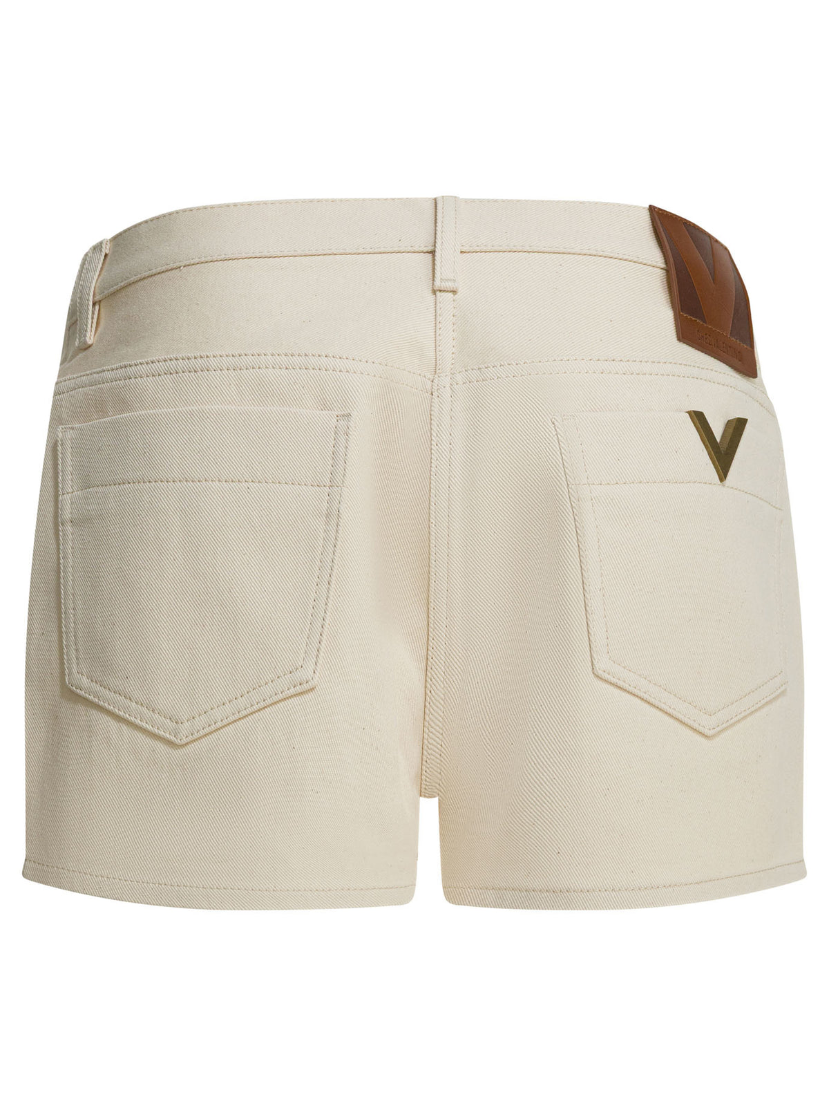 Valentino Five-pocket denim shorts - White