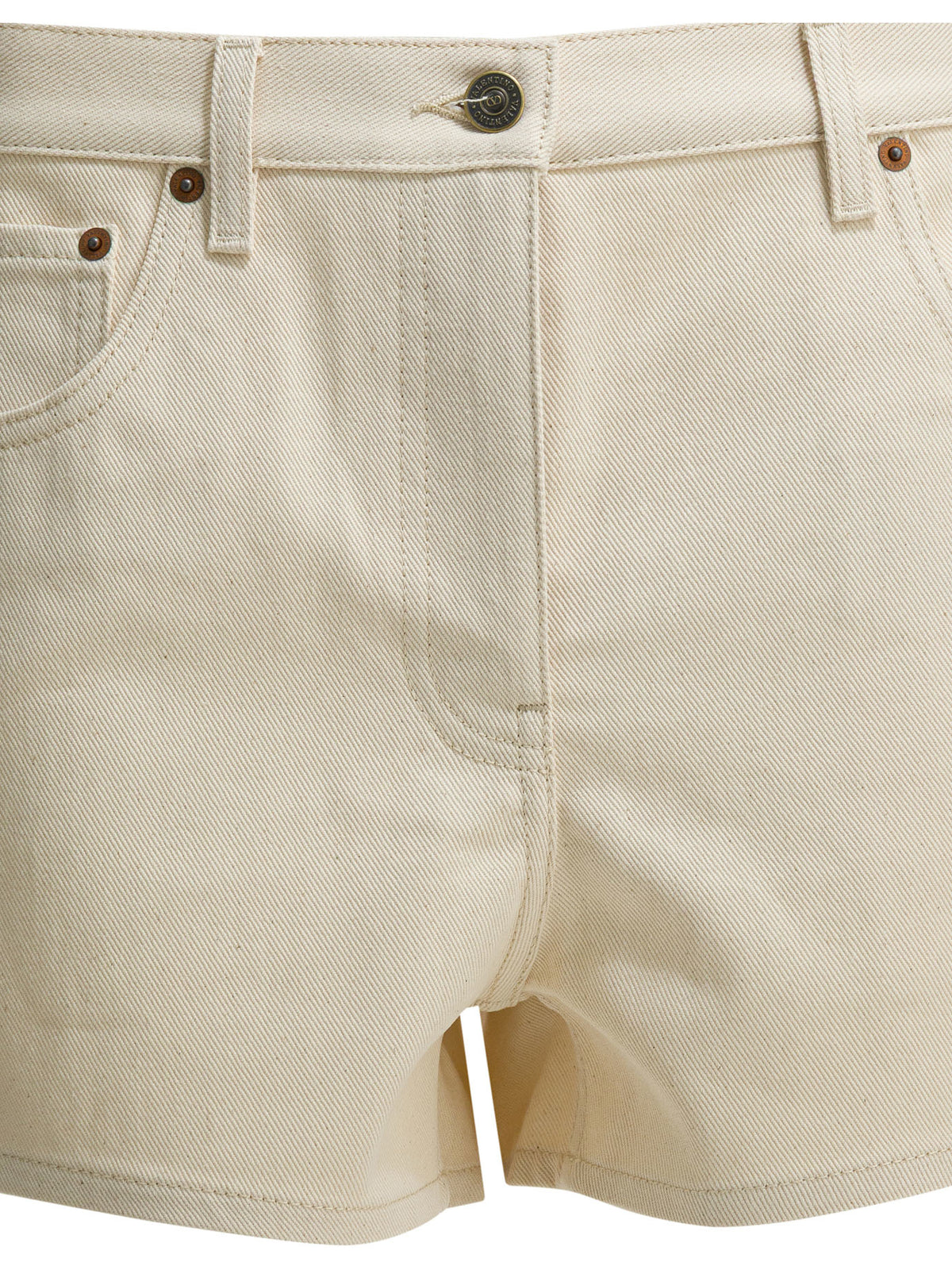 Valentino Five-pocket denim shorts - White