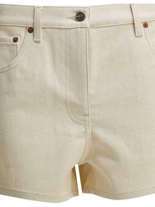 Valentino Five-pocket denim shorts - White