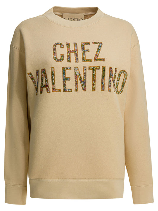 Valentino "Chez Valentino" crewneck sweatshirt - Beige