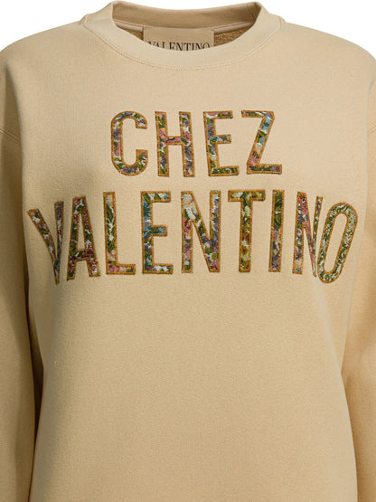 Valentino "Chez Valentino" crewneck sweatshirt - Beige