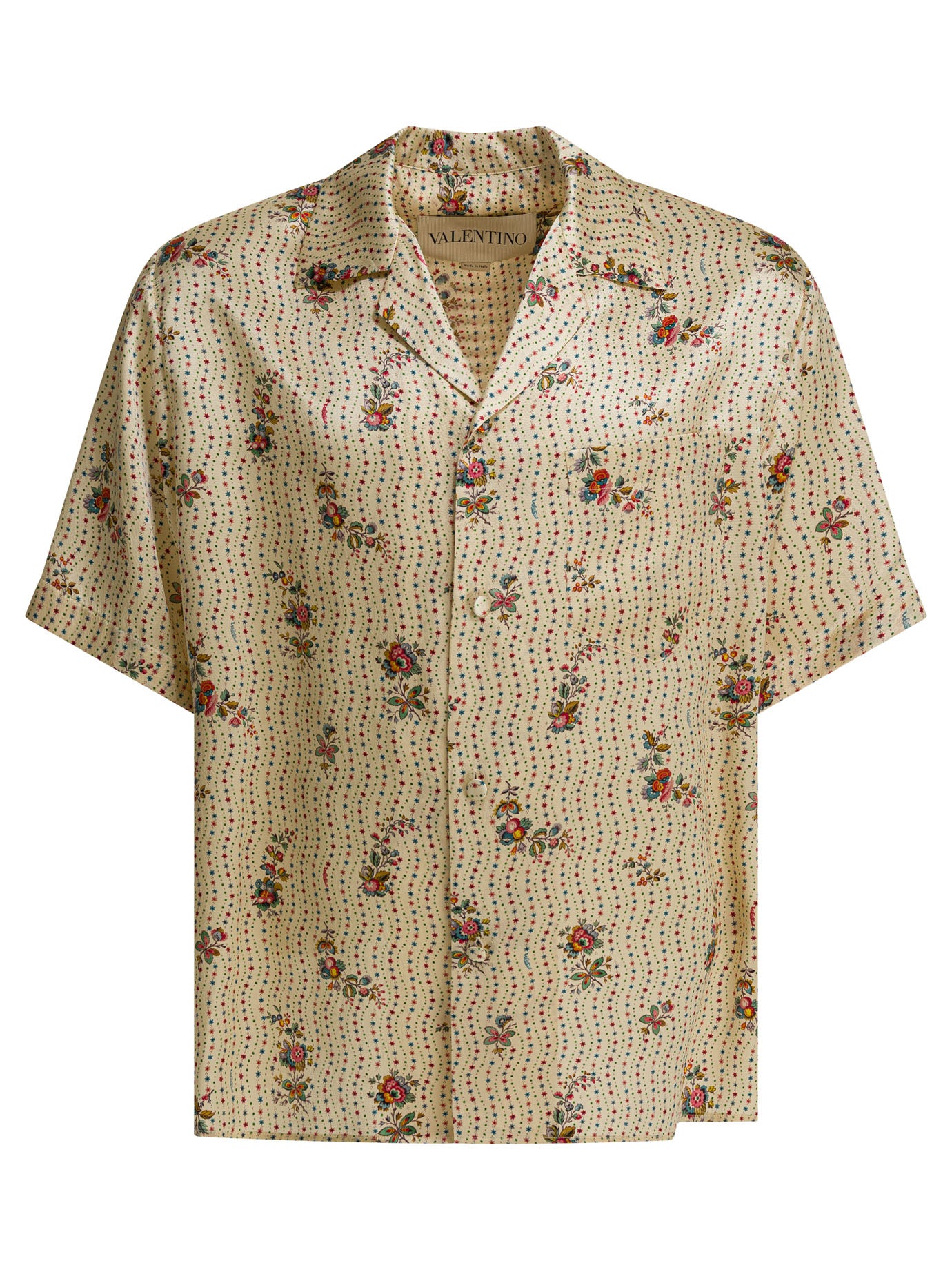 Valentino Silk bowling shirt - Yellow