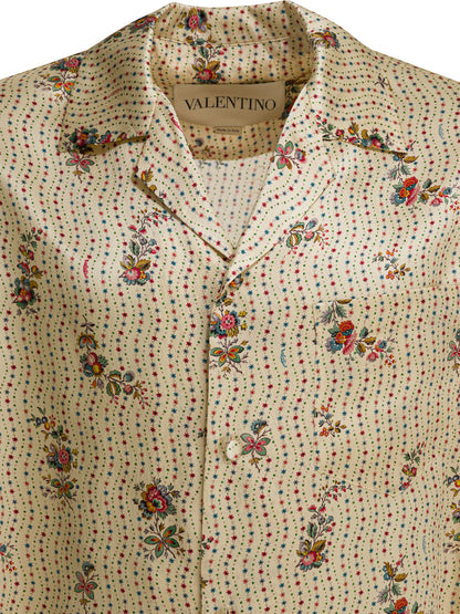 Valentino Silk bowling shirt - Yellow