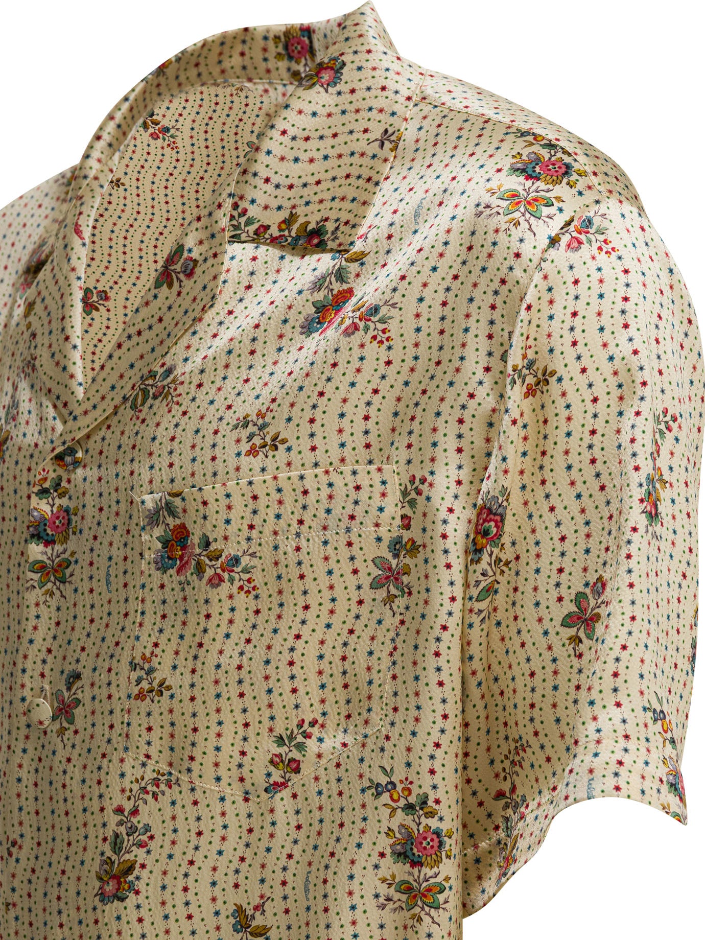 Valentino Silk bowling shirt - Yellow