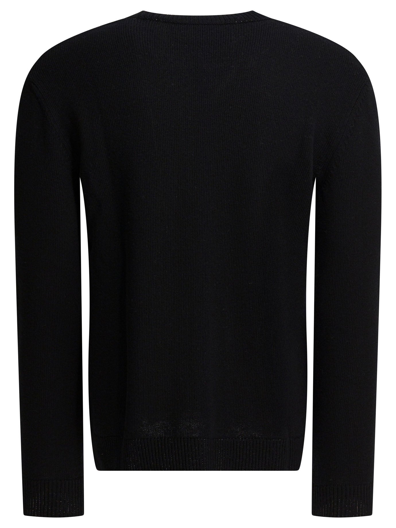 Valentino Wool sweater with inlaid V - Black