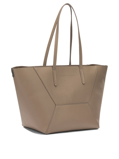 Brunello Cucinelli "BC Duo" large shoulder bag - Beige