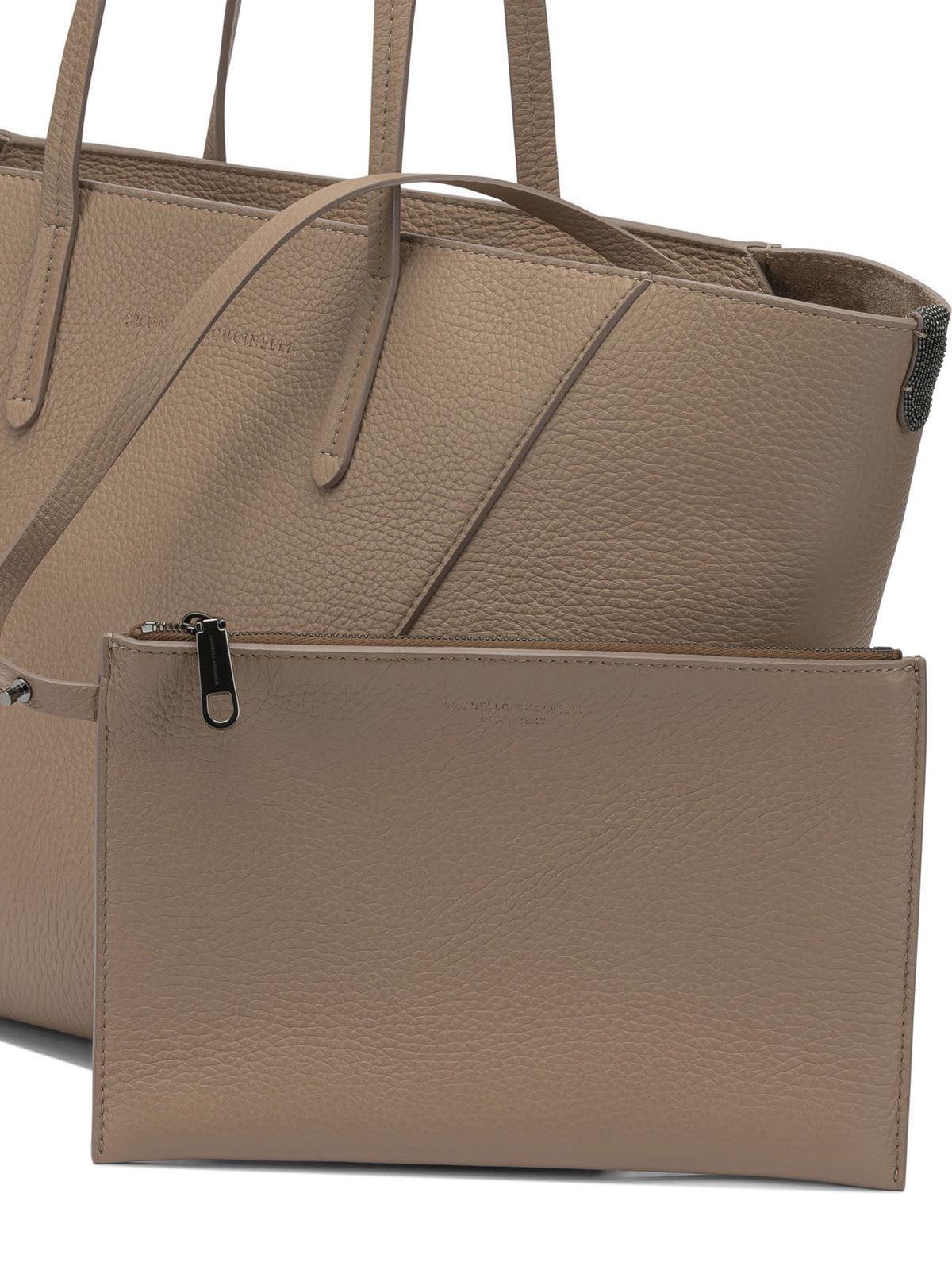 Brunello Cucinelli "BC Duo" large shoulder bag - Beige