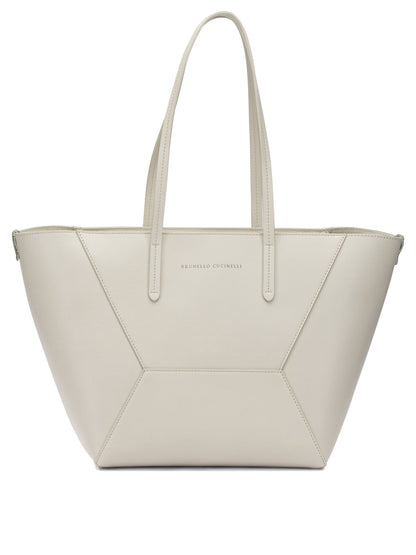 Brunello Cucinelli "BC Duo" large shoulder bag - White