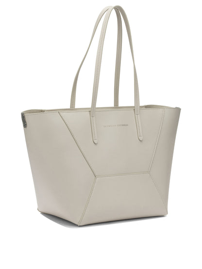 Brunello Cucinelli "BC Duo" large shoulder bag - White