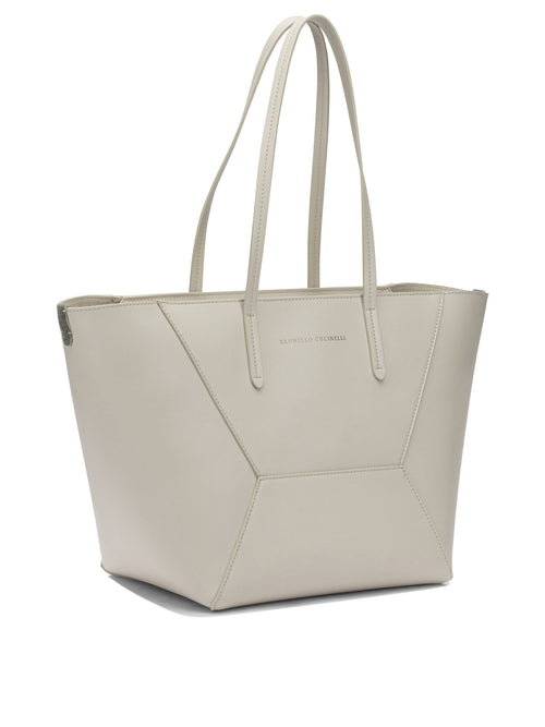 Brunello Cucinelli "BC Duo" large shoulder bag - White