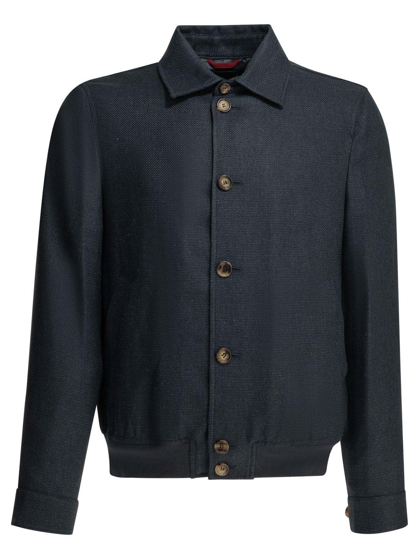 Brunello Cucinelli Lightweight jacket made of a silk-linen blend - Blue