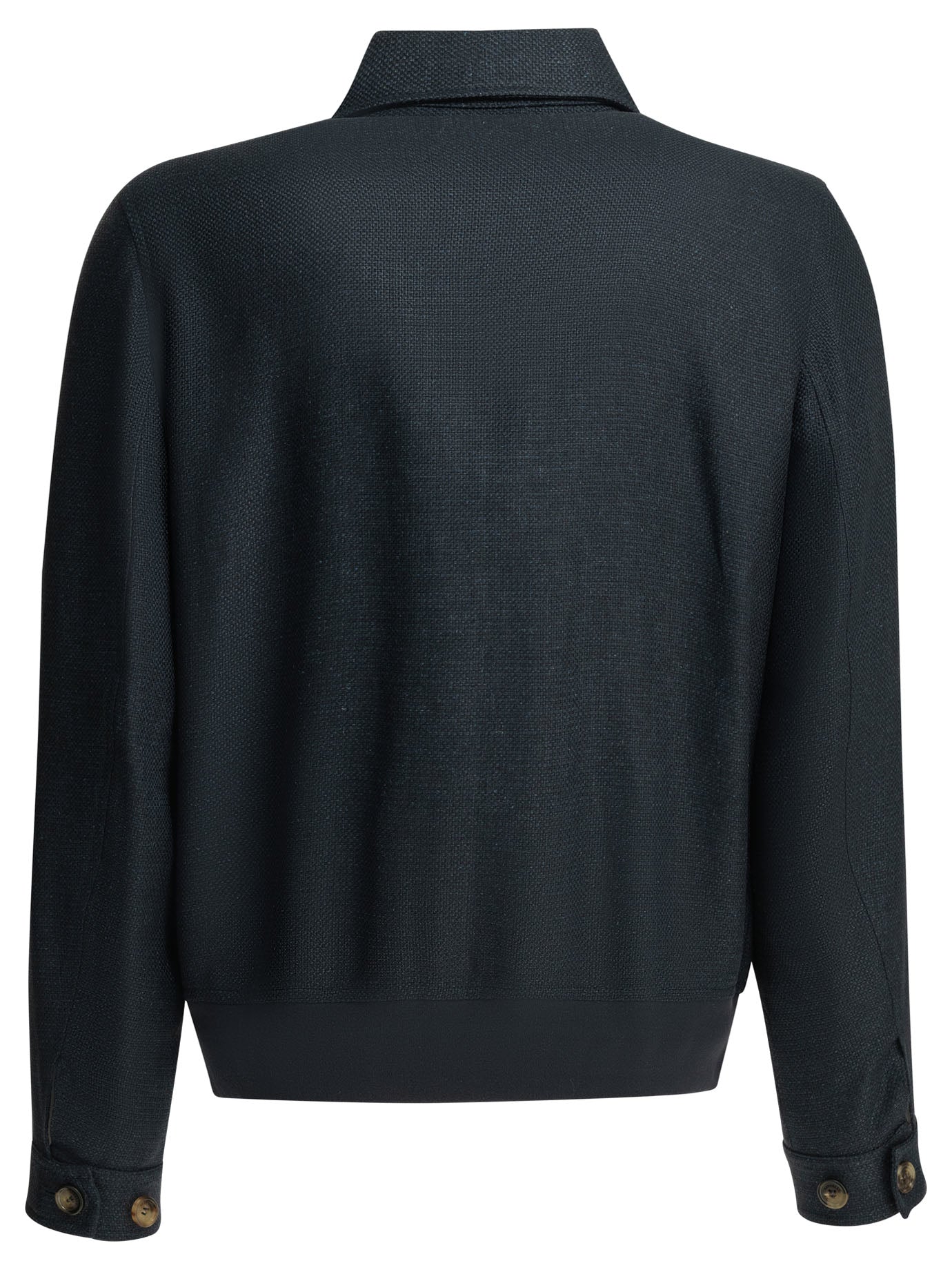 Brunello Cucinelli Lightweight jacket made of a silk-linen blend - Blue