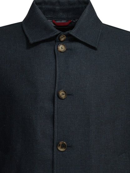 Brunello Cucinelli Lightweight jacket made of a silk-linen blend - Blue