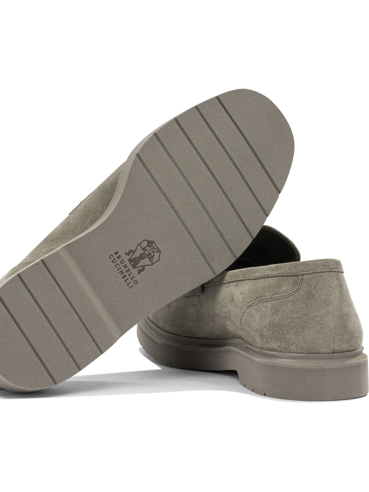 Brunello Cucinelli Suede loafers with charm - Beige
