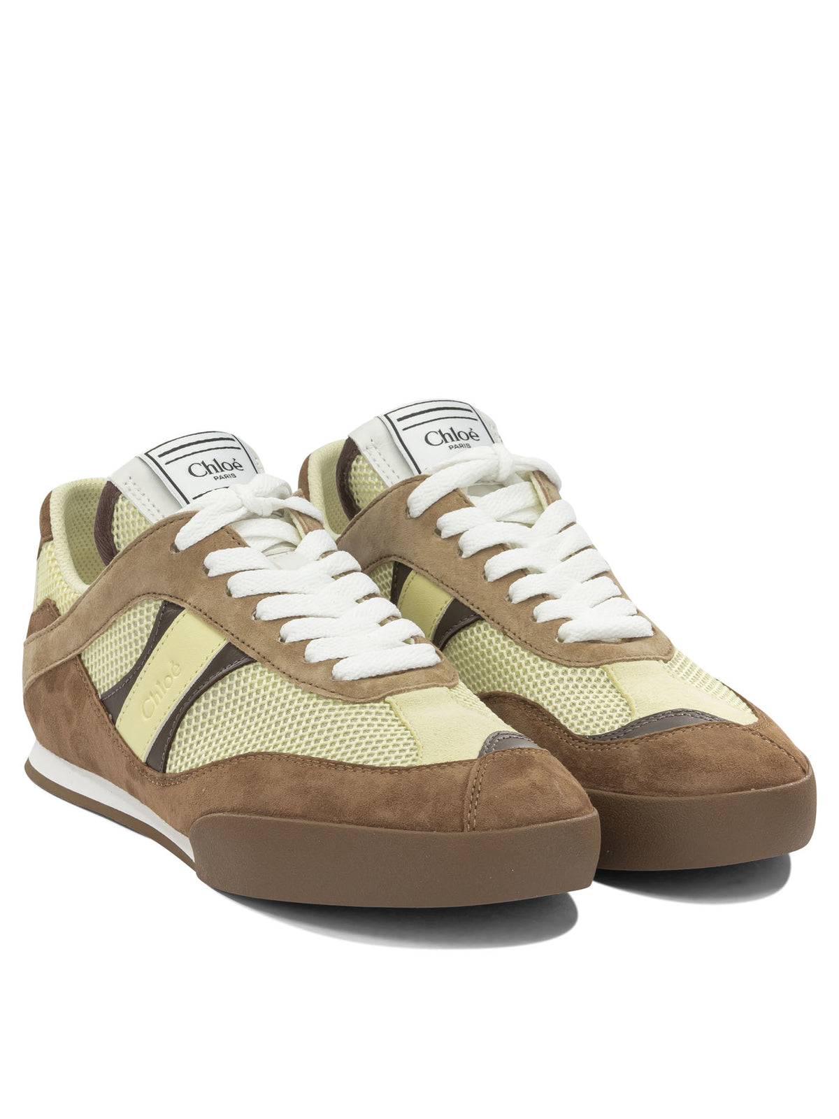 Chloé "Kick" Low-Top Sneakers - Brown
